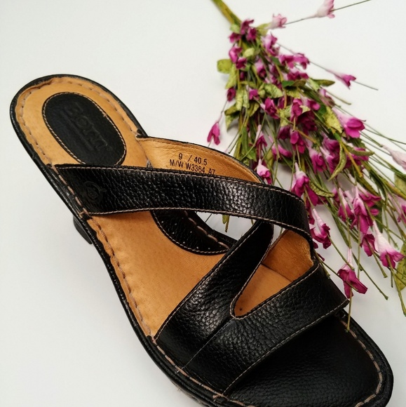 🆕Born | Leather Wedge Slide (Woman) - Picture 4 of 8